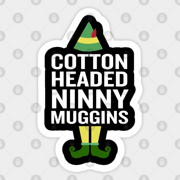 Cotton Headed Ninny Muggins Funny Christmas Costume Sticker by interDesign